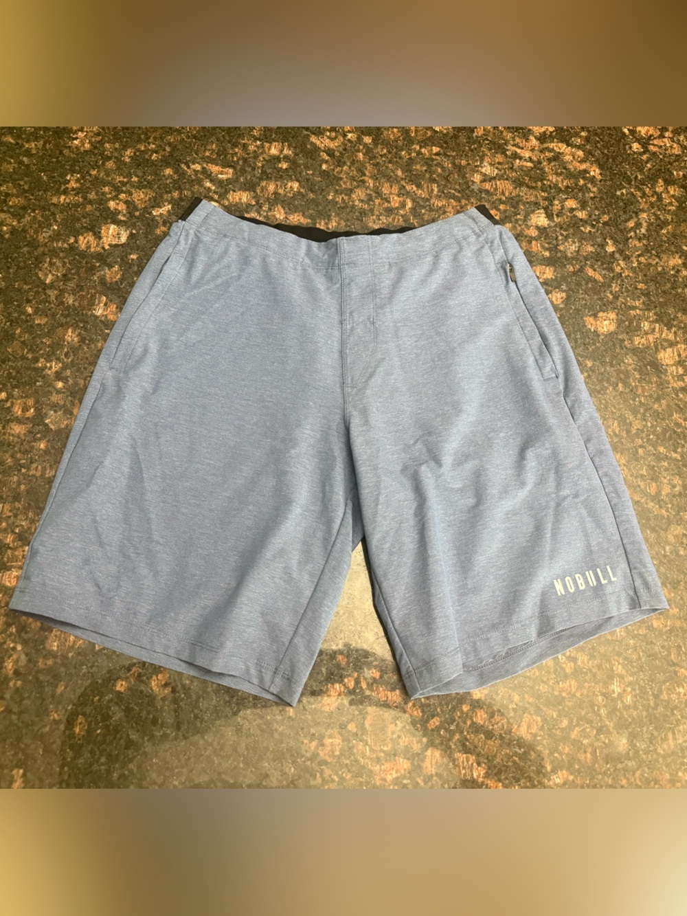 NOBULL Men's Heathered Navy Training Shorts